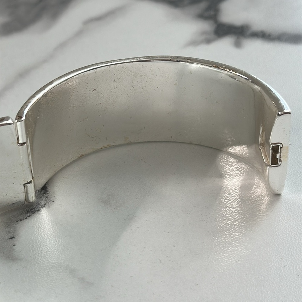 Pre owned Anne Klien Silver and Black Geometric bracelet - Picture 15 of 16